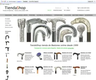 Tiendadebastones.com(Tienda de Bastones TiendaShop. Bastones para caminar Bastón plata) Screenshot