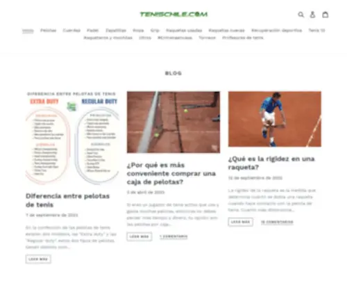 Tiendadetenis.cl(Tienda online de artículos de Tenis) Screenshot