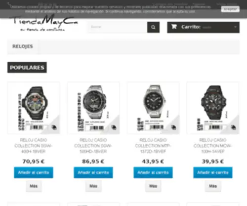 Tiendamayca.com(Venta relojes Casio) Screenshot