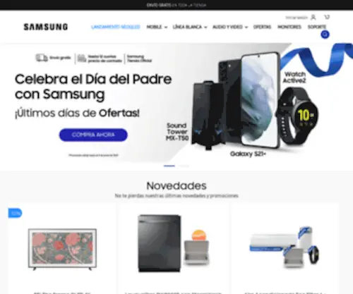 Tiendasamsung.com.gt(Home Samsung Guatemala) Screenshot