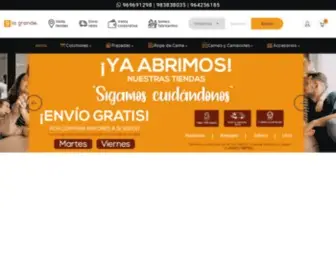 Tiendaslagrande.com(Colchones, Frazadas y de todo para tu dormitorio) Screenshot