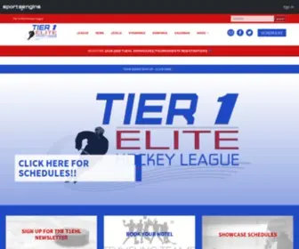 Tier1Elitehockeyleague.com(Tier 1 Elite Hockey League) Screenshot