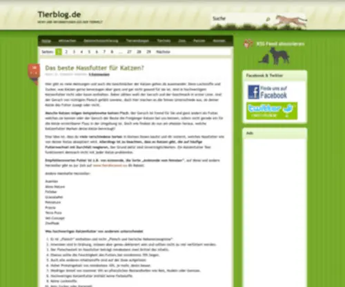 Tierblog.de(News und Informationen aus der Tierwelt) Screenshot