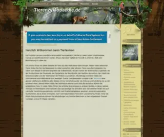 Tierenzyklopaedie.de(Das Tierlexikon) Screenshot