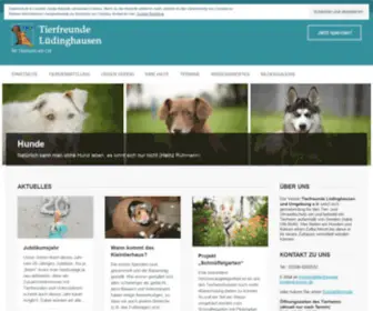 Tierfreunde-Luedinghausen.de(Aktuelle Infos und Kontaktmöglichkeiten der Tierfreunde Lüdinghausen) Screenshot