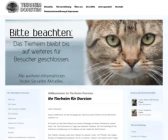 Tierheim-Dorsten.com(Tierschutzverein Dorsten und die Herrlichkeit Lembeck e.V) Screenshot