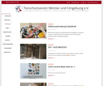 Tierheim-Wetzlar.de(Tierschutzverein Wetzlar und Umgebung e.V) Screenshot