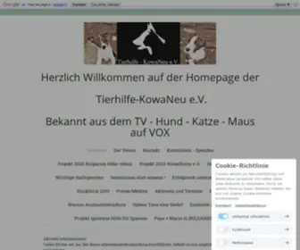 Tierhilfe-Kowaneu.com(Bekannt aus dem TV) Screenshot