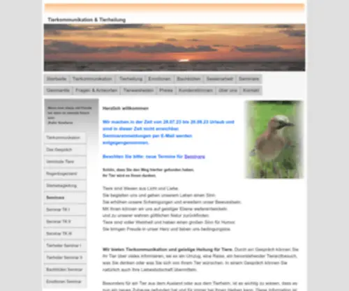 Tierkommunikation-Tierheilung.de(Tierkommunikation & Tierheilung) Screenshot