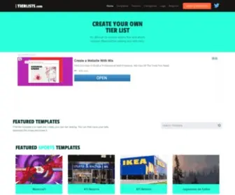 Tierlists.com(Tier List Maker) Screenshot