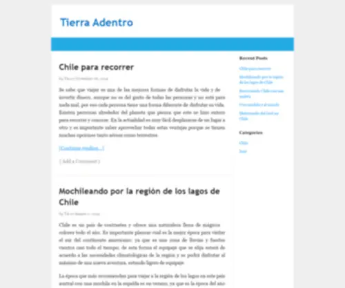 Tierra-Adentro.cl(Dit domein kan te koop zijn) Screenshot