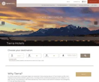 Tierrahotels.com(Luxury adventure hotels in Chile) Screenshot