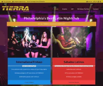 Tierranightclub.net(Tierra Night Club Northeast Philadelphia) Screenshot
