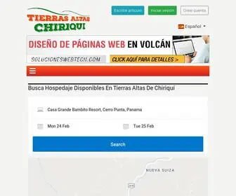 Tierrasaltaschiriqui.com(Noticias e informacion sobre las Tierras Altas en Chiriqui) Screenshot