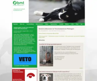 Tierschutz-BMT-BW.de(Tierschutzzentrum Pfullingen) Screenshot