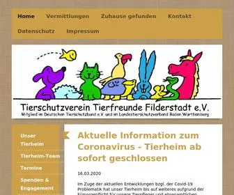 Tierschutz-Filderstadt.de(Tierschutzverein Tierfreunde Filderstadt e.V) Screenshot