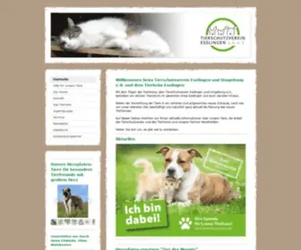 Tierschutzverein-Esslingen.de(Willkommen beim Tierheim Esslingen) Screenshot