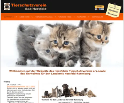 Tierschutzverein-Hef.de(Tierheim-Hersfeld) Screenshot