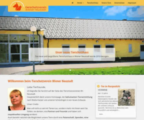 Tierschutzverein.or.at(Tierschutzverein Wiener Neustadt) Screenshot
