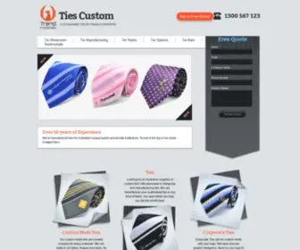 Tiescustom.com.au(Custom Made Ties) Screenshot