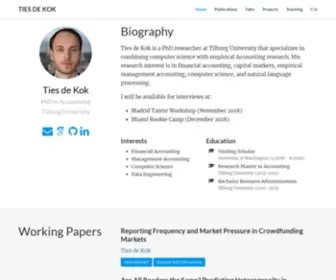 Tiesdekok.com(Ties de Kok) Screenshot