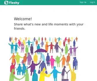 Tieshy.com(Social media platform) Screenshot