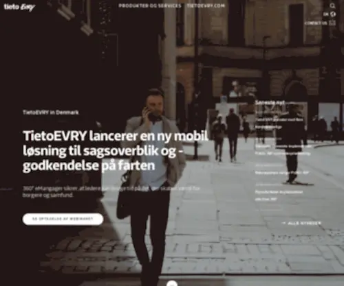 Tieto.dk(A leading Nordic IT services and software company) Screenshot