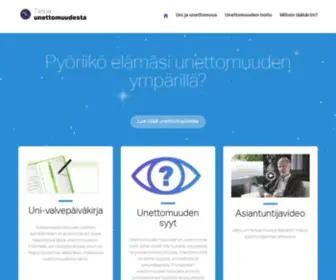 Tietoaunettomuudesta.fi(Tietoa unettomuudesta) Screenshot