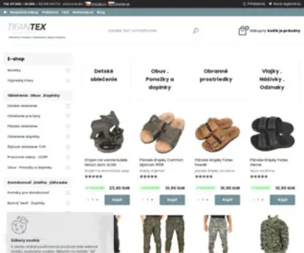 Tifantex.sk(Armyshop Nitra TifanTEX) Screenshot