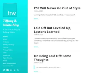 Tiffanywhite.dev(White Blog) Screenshot
