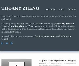 Tiffanyzheng.com(Tiffany Zheng) Screenshot