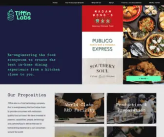 Tiffinlabs.com(Building Global virtual Restaurant Brands) Screenshot