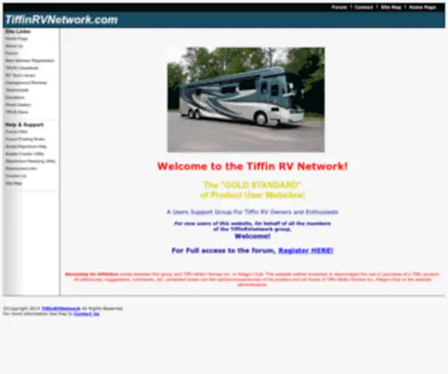 Tiffinrvnetwork.com(Tiffin RV Network) Screenshot