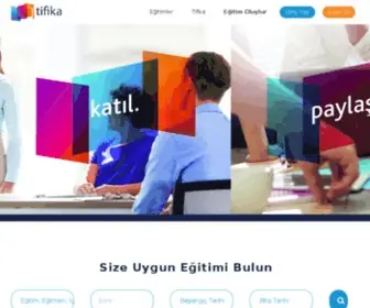 Tifika.com(Eğitim Etkinlik Organizasyon Bilet ve Dijital Sertifikasyon için Tek Merkez) Screenshot