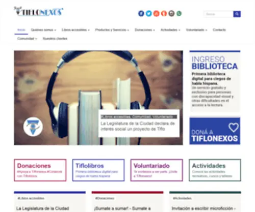 Tiflonexos.com.ar(Servicios para personas con discapacidad visual) Screenshot