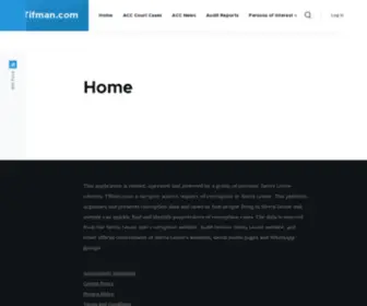 Tifman.com(A Registry of corruption in Sierra Leone) Screenshot