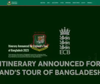 Tigercricket.com.bd(The bangladesh cricket board) Screenshot