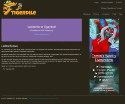 Tigerdile.com(Tigerdile Streaming) Screenshot