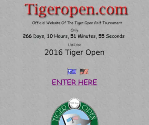 Tigeropen.com(Tiger Open Golf Tournament) Screenshot