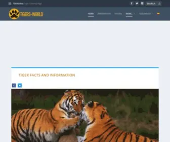 Tigers-World.com(Tiger Facts and Information) Screenshot