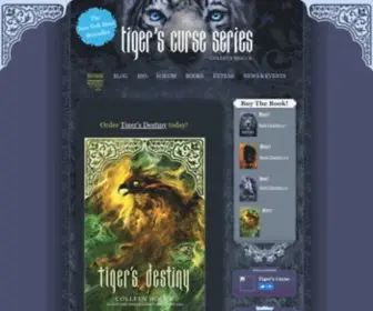 Tigerscursebook.com(Tiger's Curse) Screenshot