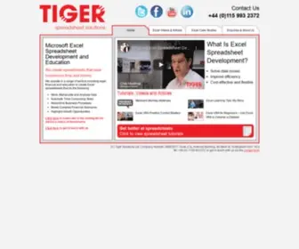Tigerspreadsheetsolutions.co.uk(We create spreadsheets that save businesses time and money) Screenshot