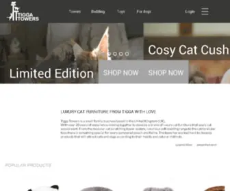 Tiggatowers.com(Luxury Cat Products) Screenshot