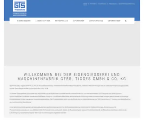 Tigges.com(Eisengiesserei & Maschinenfabrik) Screenshot