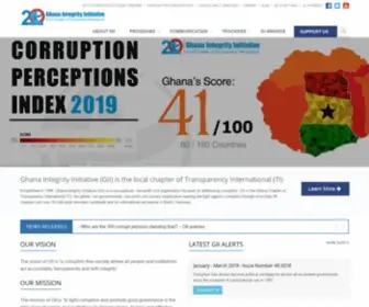 Tighana.org(GII is the Ghana Chapter of Transparency International (TI)) Screenshot