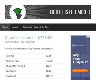 Tightfistedmiser.com(Extreme Frugality) Screenshot