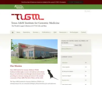 Tigm.org(Texas A&M Institute for Genomic Medicine) Screenshot