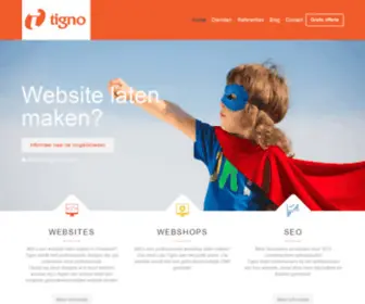 Tigno.nl(Website laten maken Friesland nu) Screenshot