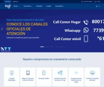 Tigo.com.bo(Tigo Bolivia) Screenshot