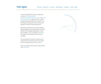 Tigoe.com(Tom Igoe) Screenshot